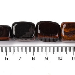 Нити бусин из натурального красного тигрового глаза G-H040-A01-01