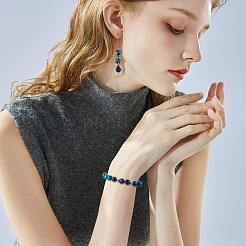 1 нить бусин из натурального тигрового глаза&nbsp;G-TA0002-71