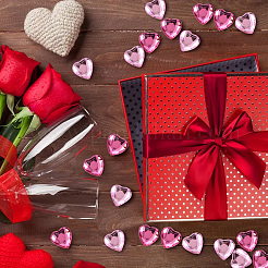 200 шт. 2 цвета имитация тайваньских акриловых кабошонов со стразами&nbsp;GACR-YW0001-06