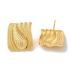 Серьги-гвоздики из латуни с реечным покрытием&nbsp;EJEW-B062-15G