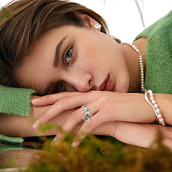 Набор для самостоятельного изготовления регулируемых колец с подвесками&nbsp;DIY-UN0004-87