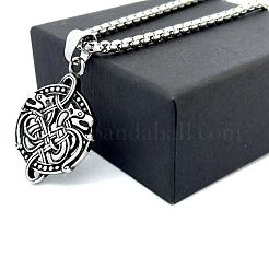 Кулон в виде скандинавского викингского дракона из нержавеющей стали 304 для мужчин и женщин.&nbsp;QO1478