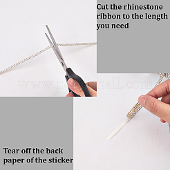 2 ряд стеклянных страз для отделки автомобиля&nbsp;DIY-WH20023-39C