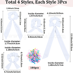 12 шт. 4 стили резинок для волос из хлопка&nbsp;PHAR-SP0001-27