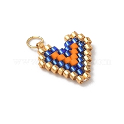 Подвески в виде сердечек из стеклянных бусин&nbsp;PALLOY-MZ00925