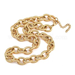 Цепочки из текстурированной проволоки толщиной 13 мм из нержавеющей стали 304&nbsp;NJEW-Z105-02G