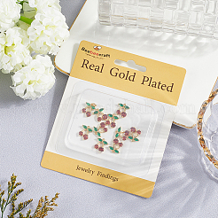 10шт латунные подвески из кубического циркония с микро-паве&nbsp;KK-BBC0019-46