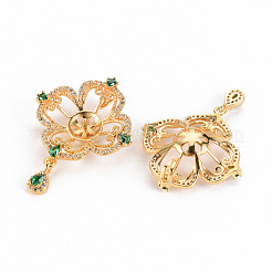 Латунная микропаве из прозрачного кубического циркония KK-S356-274-NF