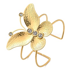 Браслеты-манжеты из нержавеющей стали 304 для женщин&nbsp;BJEW-Z091-02G