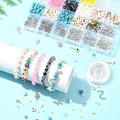 Наборы для самостоятельного изготовления летних браслетов из стекла&nbsp;DIY-FS0007-91