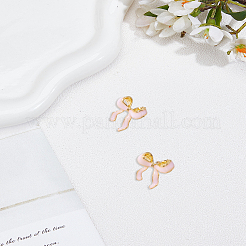 1 пара сережек-гвоздиков из сплава с бантом&nbsp;EJEW-LP0007-083