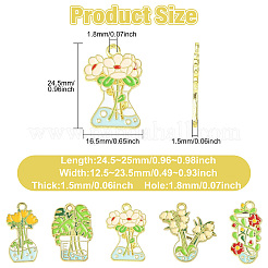 30шт 5 стиля подвески из сплава с эмалью&nbsp;ENAM-CJ0007-10