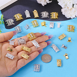 20 шт. 4 стильные латунные филигранные застежки для коробок&nbsp;KK-PJ0001-15