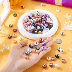 120шт 12 цвета непрозрачной смолы европейские бусины&nbsp;RESI-TA0004-80