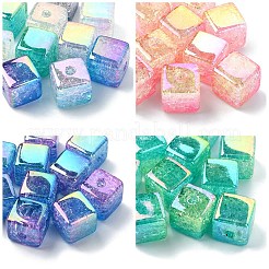 10 шт. прозрачные акриловые бусины с градиентным цветом и УФ-покрытием&nbsp;OACR-YW0002-25D