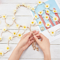 Ткань подсолнух хиппи повязка на голову цветочная корона&nbsp;OHAR-WH0011-12C