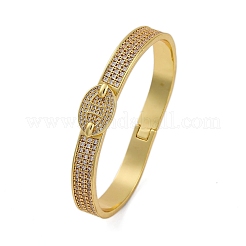 Браслеты с подвесками из латуни с микропаве из кубического циркония&nbsp;BJEW-H624-06B-G