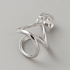 Серебряный кулон в оправе кабошон&nbsp;STER-WH0008-55P