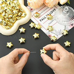 60 шт. гальванопокрытие непрозрачные акриловые бусины&nbsp;PACR-PA0001-04B