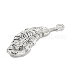 Латунные микропаве прозрачные подвески с фианитом&nbsp;KK-U015-12P