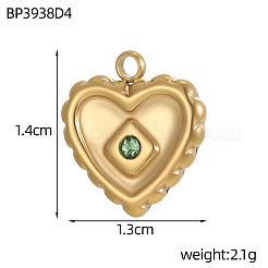 Подвески из нержавеющей стали 304 с микропаве из кубического циркония&nbsp;STAS-OY012-29G