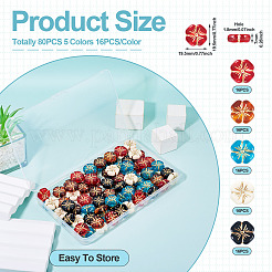 80шт 5 цвета прозрачные акриловые бусины&nbsp;MACR-TA0002-24