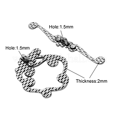Застежка тоггл из сплава&nbsp;PALLOY-2152-AS-NR