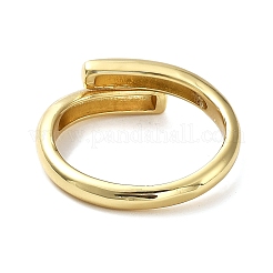 Латунные гладкие манжеты с покрытием стойки&nbsp;RJEW-Q777-09G