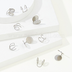 8 шт. 4 стиля серьги-каффы из нержавеющей стали&nbsp;EJEW-HS0001-10P