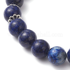 3 комплект браслетов из двухцветного натурального лазурита и белого нефрита&nbsp;BJEW-JB12256