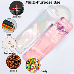 100 шт. 2-х цветные прямоугольные полипропиленовые пластиковые пакеты с застежкой-молнией&nbsp;AJEW-CN0004-54