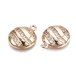 Латунные микропаве прозрачные подвески с фианитом&nbsp;KK-S359-138-RS