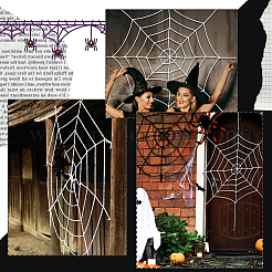 Полиэстер паутина украшение для вечеринки&nbsp;AJEW-WH20033-073A