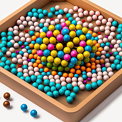 1500 шт деревянные бусины&nbsp;WOOD-FH0002-43