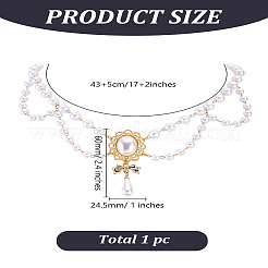 1 шт. ожерелье из сплава с цветочным кулоном&nbsp;NJEW-LP0001-54