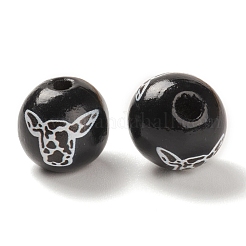 Набивные деревянные европейские бусины WOOD-K008-04