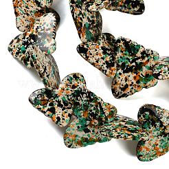 Нити из синтетических бирюзовых бусин&nbsp;TURQ-P002-04A-01