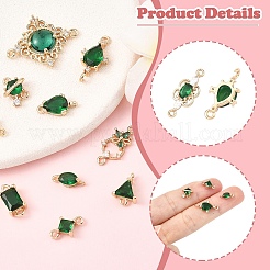 11 шт. 11 стиля прозрачных стеклянных звеньев/соединителей&nbsp;GLAA-YW0005-55