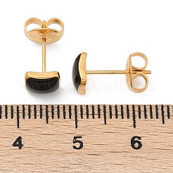 Серьги-гвоздики из нержавеющей стали 304 с эмалью&nbsp;EJEW-U045-02G-02