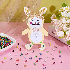 1200 шт. 12-х цветные плоские круглые железные гвозди&nbsp;FIND-PH0027-44