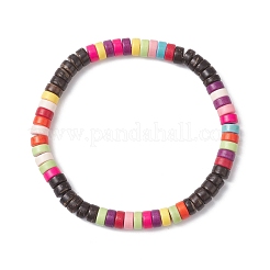 Женские браслеты из синтетической бирюзы и кокосовых бусин&nbsp;BJEW-JB12527-02