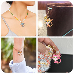 32шт 8 цвета сплава эмалевые подвески&nbsp;ENAM-TA0002-88