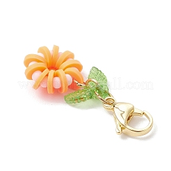 Подвески из полимерной глины и стекла в виде цветов&nbsp;HJEW-MZ00327-02