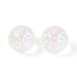 Уф-покрытие прозрачные акриловые бусины&nbsp;TACR-T028-55