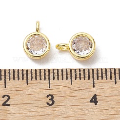 Латунные микропаве прозрачные подвески с фианитом&nbsp;X-KK-K360-13G