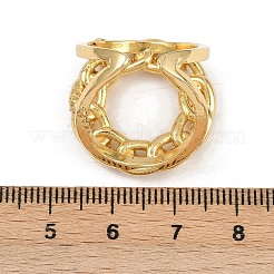 Манжеты из латуни с микро паве кубический цирконий для женщин&nbsp;RJEW-F186-04G