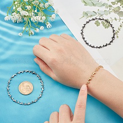 6шт. 3-цветный набор из звеньев дельфина из нержавеющей стали 304 для женщин&nbsp;BJEW-UN0001-23