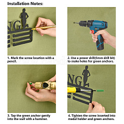 Напечатанная железная вешалка для медалей&nbsp;ODIS-WH0104-002