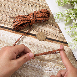 Двухслойный плетеный шнур из искусственной кожи длиной 5 м.&nbsp;LC-GF0001-12A