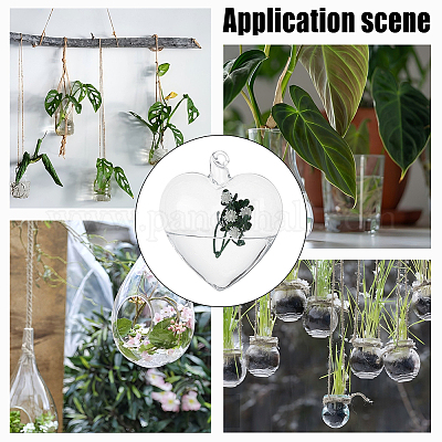 Стеклянные подвесные гидропонные вазы&nbsp;AJEW-WH0752-086C-1